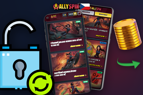 Konto hráče v Allyspin Casino s aktivovaným promo kódem a připsanými free spiny