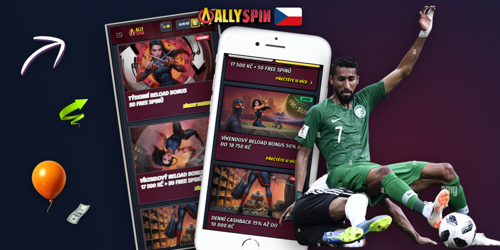 Panoramatický přehled všech typů bonusů včetně cashbacku a VIP v Allyspin Casino