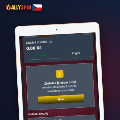 Bankovní převod pro výběr výher z Allyspin Casino za 3–5 pracovních dnů