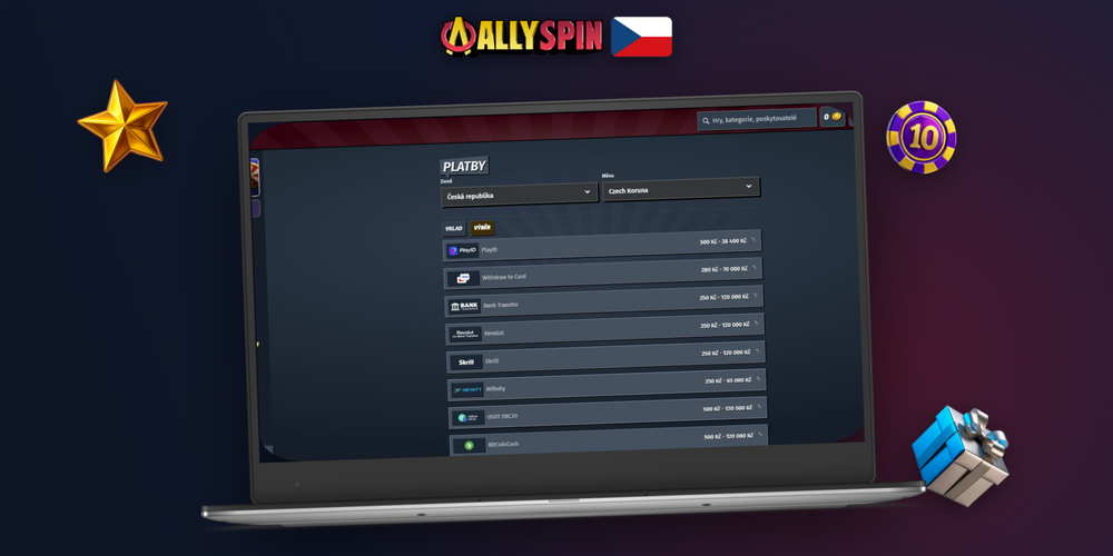 Hráč řeší výběr peněz z Allyspin Casino přes živý chat zákaznické podpory 24/7